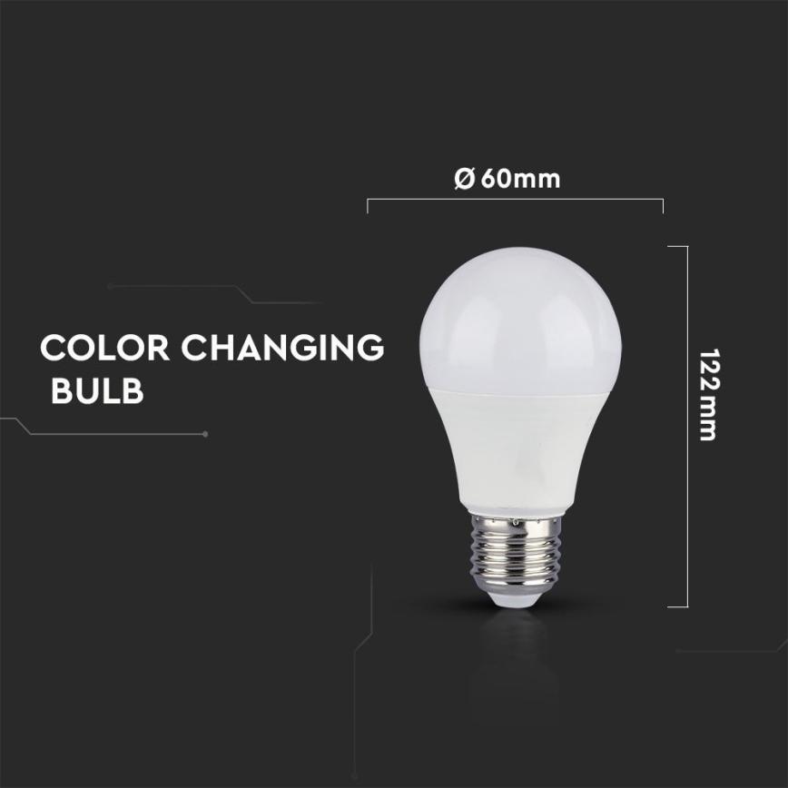 SET 2x bec LED A60 E27/9W/230V 3000/4000/6400K