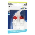 SET 2x bec LED auto Narva 18100RPNVAB2 W21W W3x16d/1,75W/12V roșu