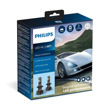 SET 2x bec LED auto Philips 11972U91X2 Ultinon Pro9100 H7 PX26d/13,2W/12/24V 5800K