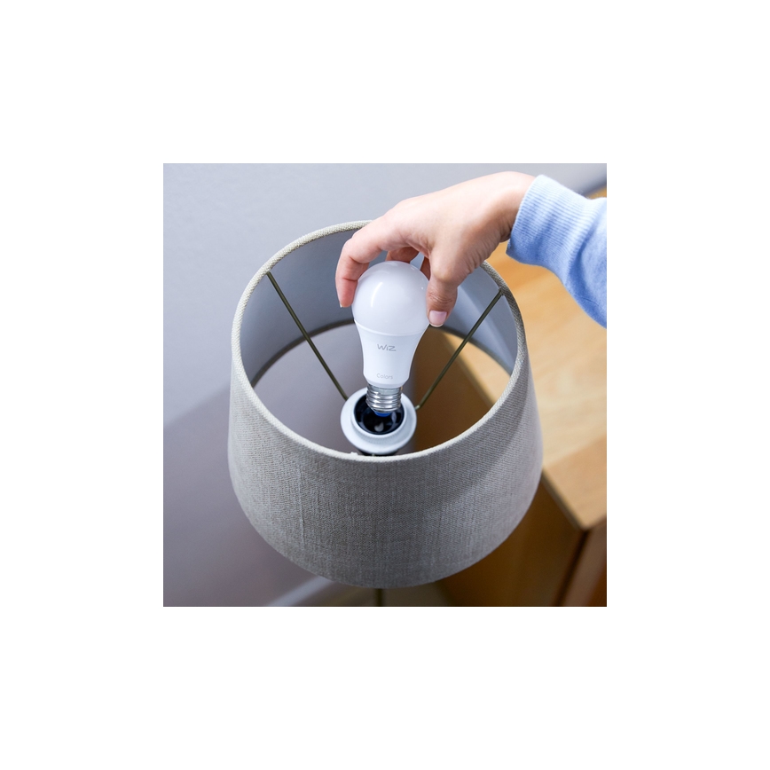 SET 2x bec LED dimabil A60 E27/8W/230V 2700-6500K CRI 90 Wi-Fi WiZ