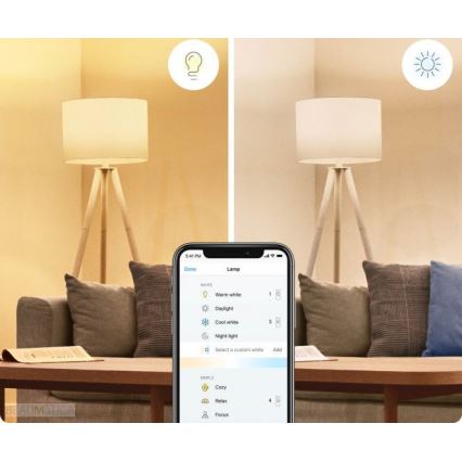 SET 2x bec LED dimabil A60 E27/8W/230V 2700-6500K CRI 90 Wi-Fi WiZ