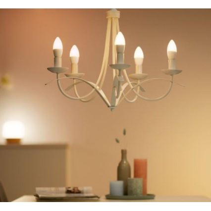 SET 2x bec LED dimabil C37 E14/4,9W/230V 2700-6500K CRI 90 Wi-Fi-WiZ