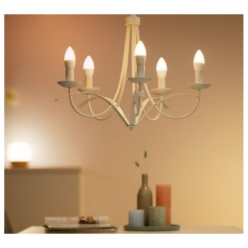 SET 2x bec LED dimabil C37 E14/4,9W/230V 2700-6500K CRI 90 Wi-Fi-WiZ