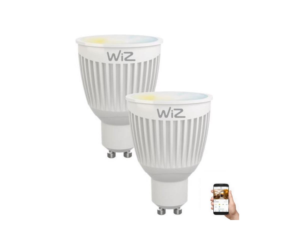 SET 2x bec LED dimabil GU10/6,5W/230V 2700-6500K Wi-Fi WiZ