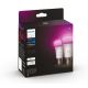 SET 2x bec LED dimabil Philips Hue White And Color Ambiance A60 E27/9W/230V 2000-6500K