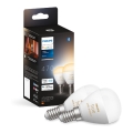 SET 2x bec LED dimabil Philips Hue WHITE AMBIANCE P45 E14/5,1W/230V 2200-6500K