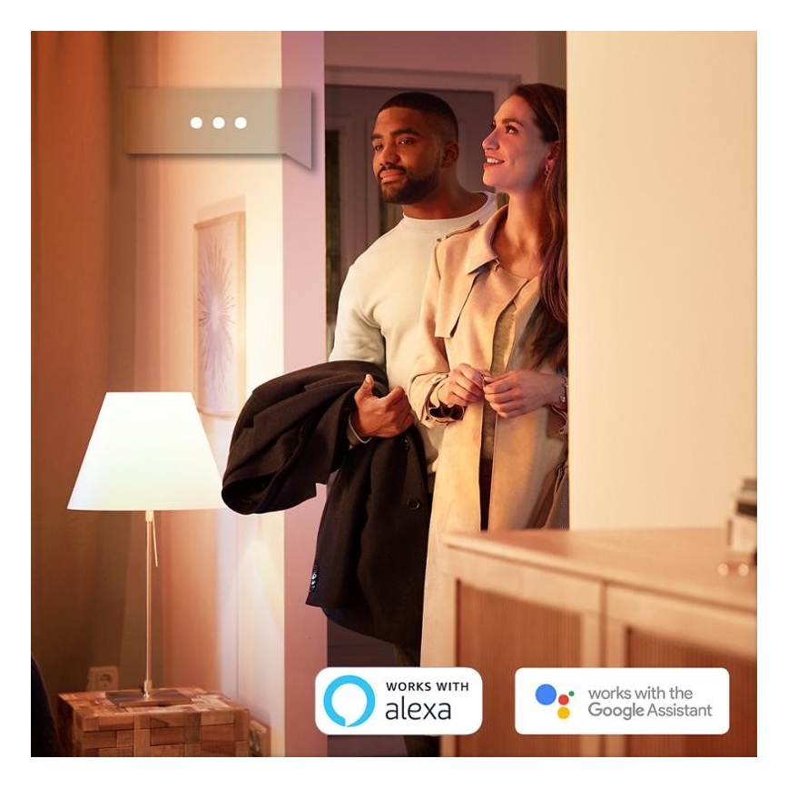 SET 2x LED Bec dimmabil Philips HUE WHITE E27/9W/230V