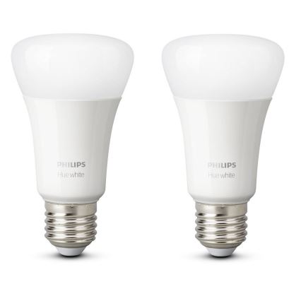 SET 2x bec LED dimabil Philips Hue WHITE E27/9W/230V 2700K