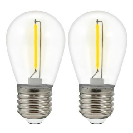 SET 2x Bec LED PARTY E27/0,3W/36V galben