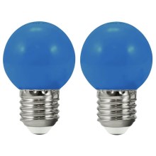 SET 2x bec LED PARTY E27/0,5W/36V albastru