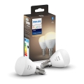 SET 2x Bec LED Reglabil Philips Hue WHITE P45 E14/5,5W/230V 2700K