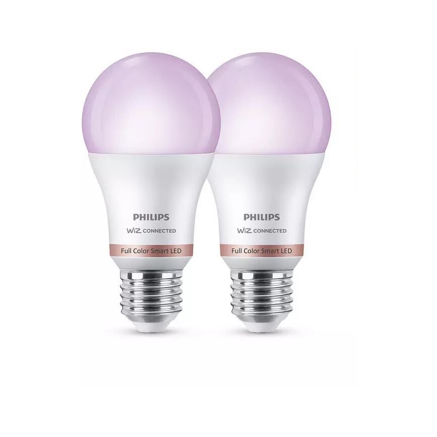 SET 2x bec LED RGB dimabil Philips A60 E27/8W/230V Wi-Fi