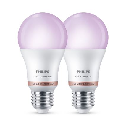 Set de 2 becuri LED RGB dimabile Philips SMART A60 E27/12,5W/230V 2200-6500K