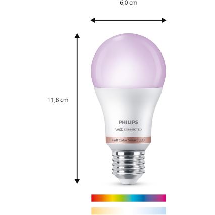 Set de 2 becuri LED RGB dimabile Philips SMART A60 E27/12,5W/230V 2200-6500K