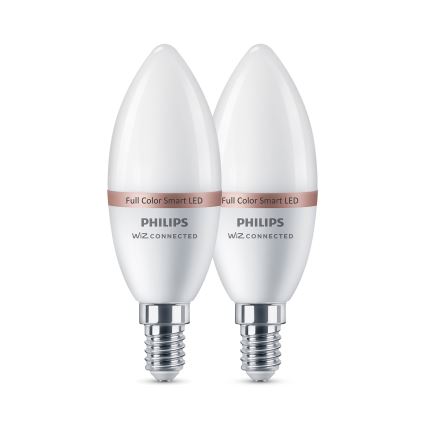 Set 2x Bec LED RGB dimmabil Philips SMART C37 E14/4,9W/230V 2200-6500K CRI 90