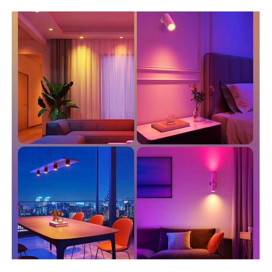 SET 2x bec LED RGBWW dimabil Govee E14/5W/230V 2700-6500K Wi-Fi