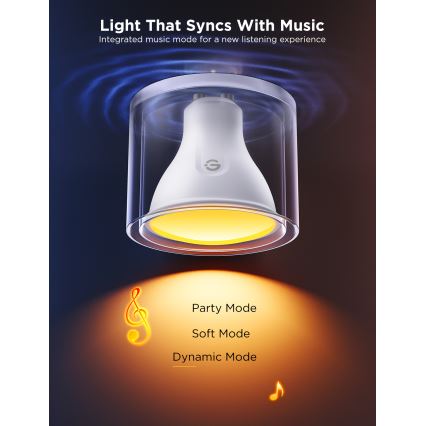 SET 2x bec LED RGBWW dimabil Govee GU10/4,8W/230V 2700-6500K Wi-Fi