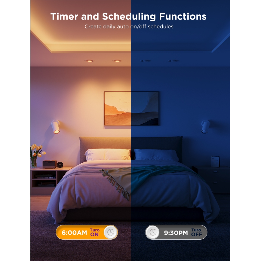 SET 2x bec LED RGBWW dimabil Govee GU10/4,8W/230V 2700-6500K Wi-Fi