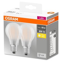 SET 2x Bec LED VINTAGE A60 E27/6,5W/230V 2700K - Osram