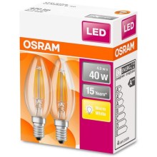 SET 2x Bec LED VINTAGE B35 E14/4W/230V 2700K - Osram