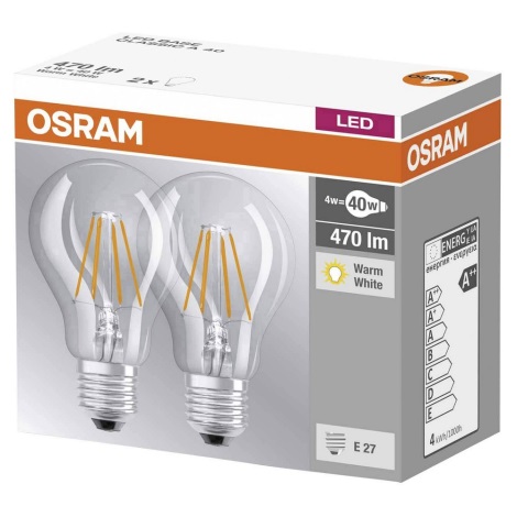 SET 2x Bec LED VINTAGE E27/4W/230V 2700K - Osram