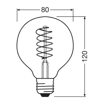 Set 2x becuri LED cu filament vintage, dimabile, E27, 4,8W, 230V, 2200K - Osram