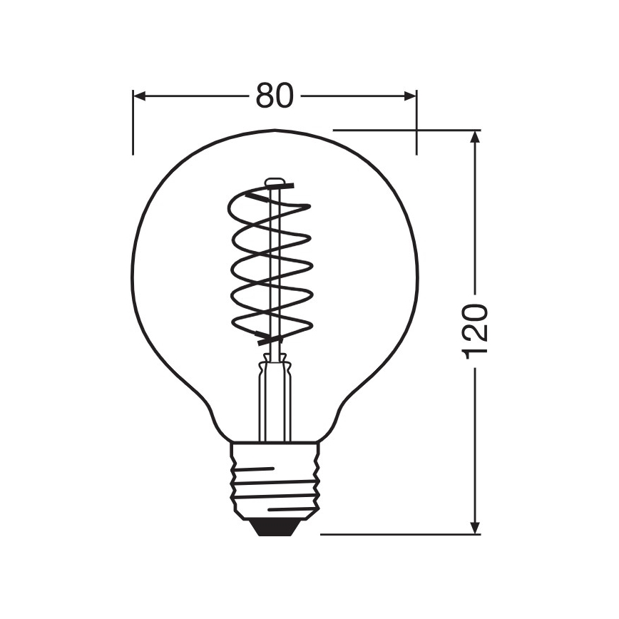 Set 2x becuri LED cu filament vintage, dimabile, E27, 4,8W, 230V, 2200K - Osram