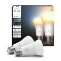 Set 2x Becuri LED dimabile Philips Hue WHITE AMBIANCE E27/6W/230V 1000-20000K