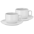 SET 2x ceașcă cu farfurioară pentru cappuccino WMF BARISTA 160 ml alb