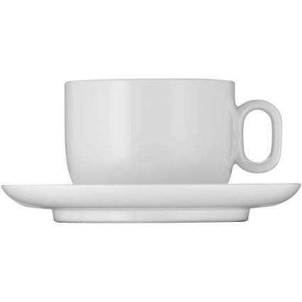 SET 2x ceașcă cu farfurioară pentru cappuccino WMF BARISTA 160 ml alb