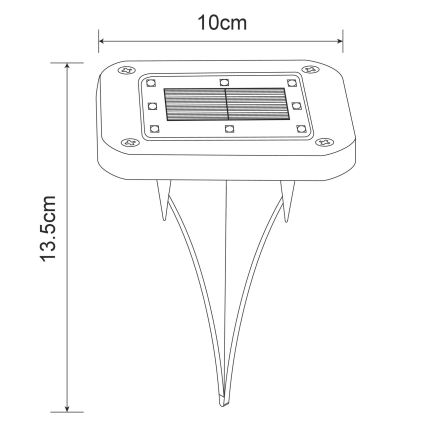 SET 2x corp de iluminat LED solar LED/0,8W/1,2V IP44 Globo