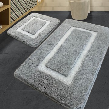 SET 2x covoraș pentru baie 60/100 cm gri