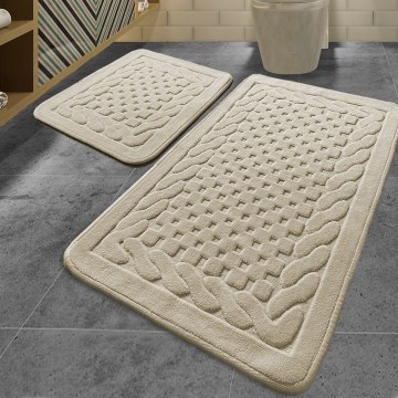 SET 2x covoraș pentru baie BAMBI 60/100 cm bej