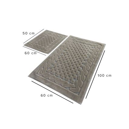 SET 2x covoraș pentru baie BAMBI 60/100 cm bej