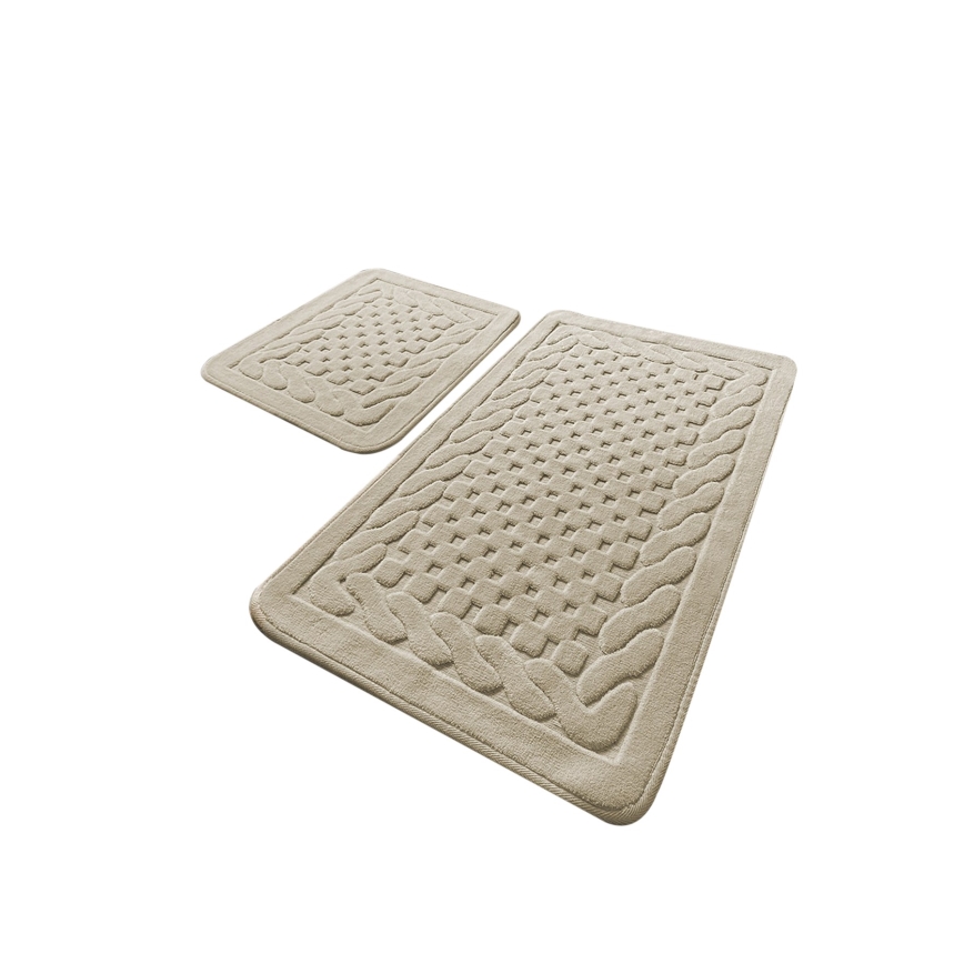 SET 2x covoraș pentru baie BAMBI 60/100 cm bej