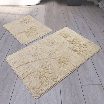 SET 2x covoraș pentru baie ORKIDE 60/100 cm bej