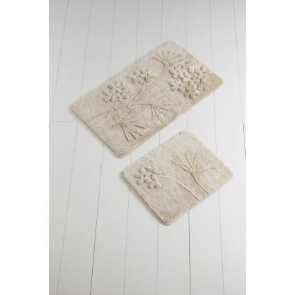 SET 2x covoraș pentru baie ORKIDE 60/100 cm bej