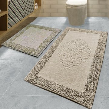 SET 2x covoraș pentru baie PIANTE 60/100 cm maro