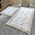 SET 2x covoraș pentru baie STONE 60/100 cm alb