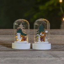 SET 2x decorațiuni LED de Crăciun 1xLED/0,03W/1xCR2032 Eglo
