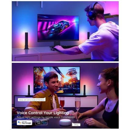 SET 2x Flow PRO SMART LED TV & Gaming RGBICWW Wi-Fi Govee