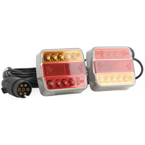 SET 2x lampă LED de poziție MAGNET LED/2,6W/12V IP67 roșie/portocalie