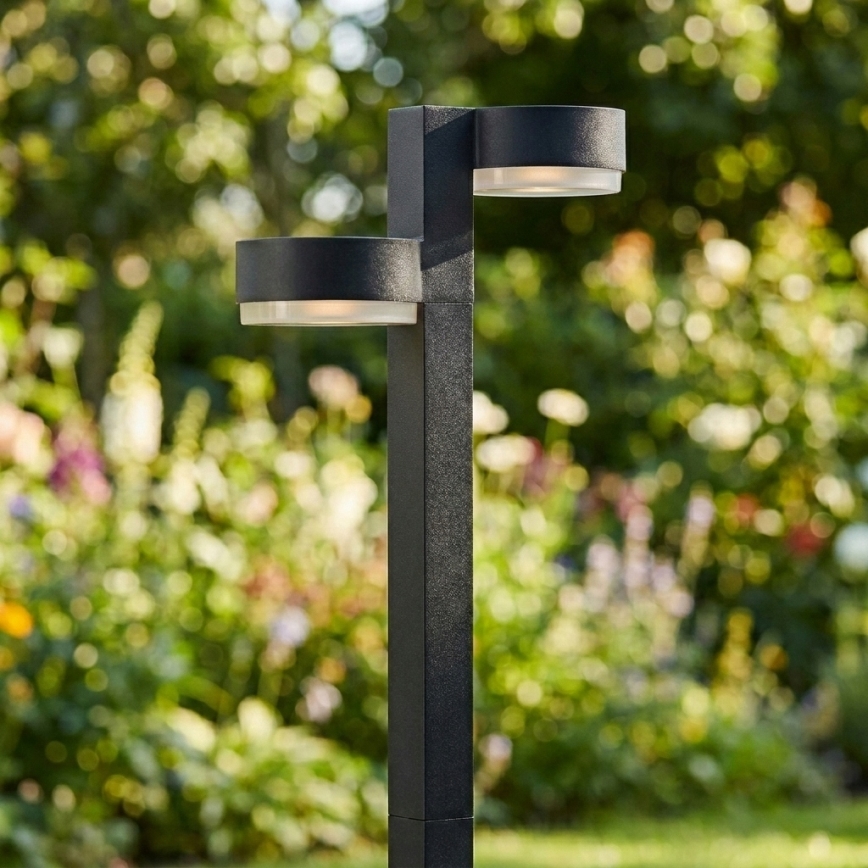 Set 2x lampă solară LED 2xLED/1W/3,7V 1200 mAh 55 cm IP65 negru