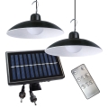 SET 2x Lampă solară suspendată cu LED, senzor de amurg, LED/6W/3,7V 2000 mAh IP44 + telecomandă
