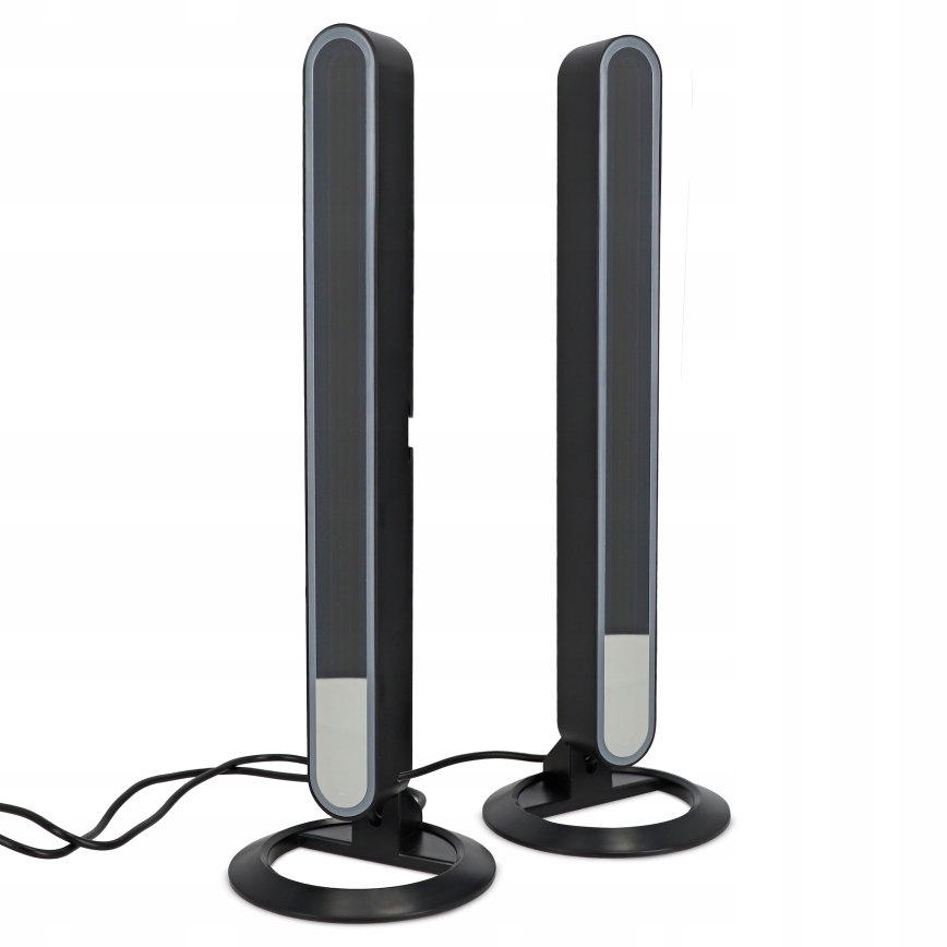Set 2x lămpi de birou LED RGBIC reglabile, LED/5W/5V, negre + telecomandă
