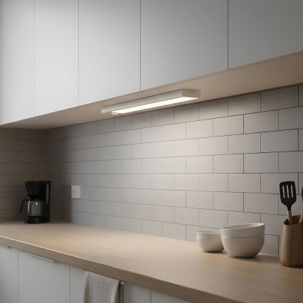 Set 2 buc. Lampă LED reîncărcabilă pentru mobilier VIRO, cu senzor de mișcare și de amurg LED/1,2W/3,7V 800 mAh 3000/4000/6500K 30 cm alb