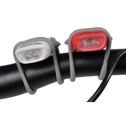 SET 2x lanternă LED pentru bicicletă LED/0,2W/2xCR2025 IP42 Sencor