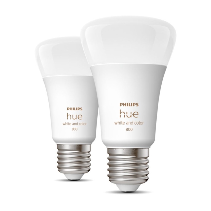 SET 2x Bec LED Reglabil Philips Hue White and Color Ambiance A60 E27/6,5W/230V 2000-6500K
