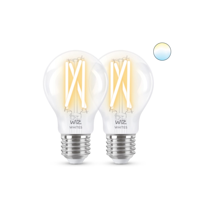 SET 2x Bec LED Vintage filament dimabil A60 E27/6,7W/230V 2700-6500K CRI 90 Wi-Fi - WiZ
