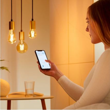 SET 2x Bec LED Vintage filament reglabil ST64 E27/6,7W/230V 2000-5000K Wi-Fi - WiZ